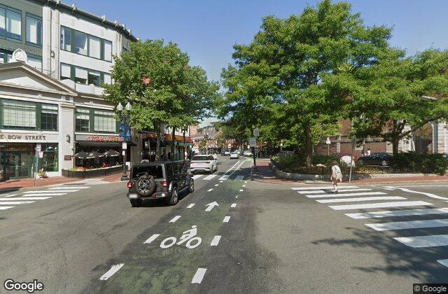 Street view of Massachusetts Avenue, Cambridge, MA